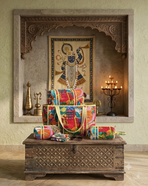 Quilt Set Tote Bag By Anhad Rang