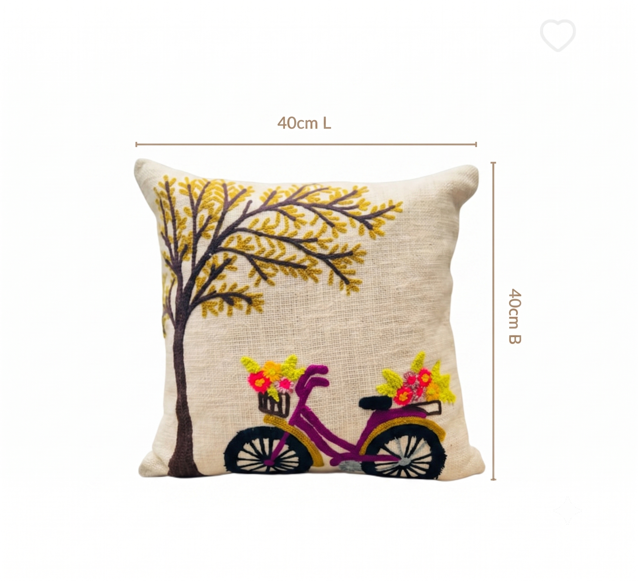 Fresh Bloom Daisy Bicycle  Cushion Cover (40cm*40cm)