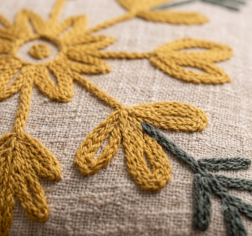 Fresh Bloom Daisy Lounge Yellow Cushion Cover (40cm*40cm)