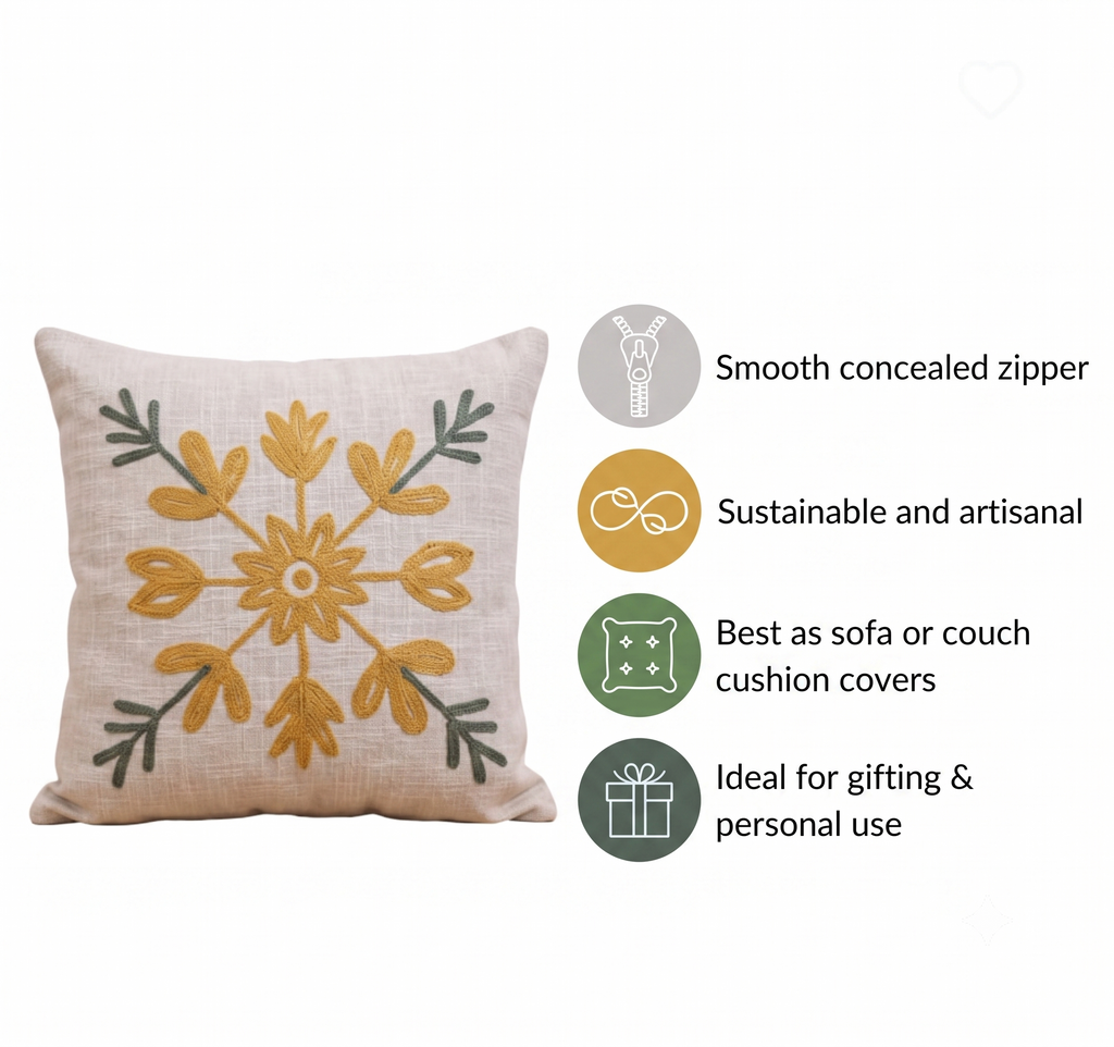 Fresh Bloom Daisy Lounge Yellow Cushion Cover (40cm*40cm)