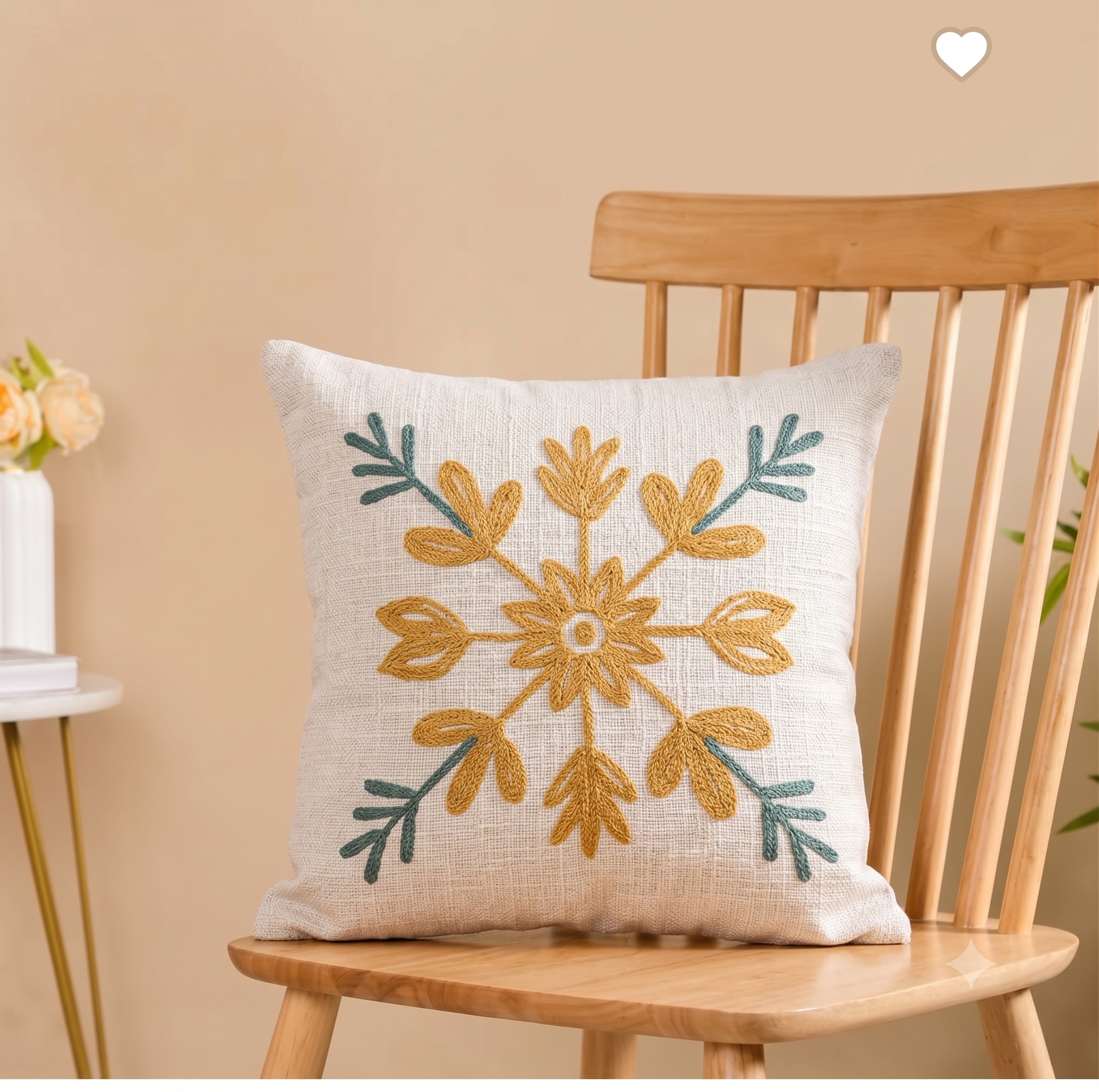 Fresh Bloom Daisy Lounge Yellow Cushion Cover (40cm*40cm)