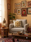Fresh Bloom Daisy Lounge Yellow Cushion Cover (40cm*40cm)